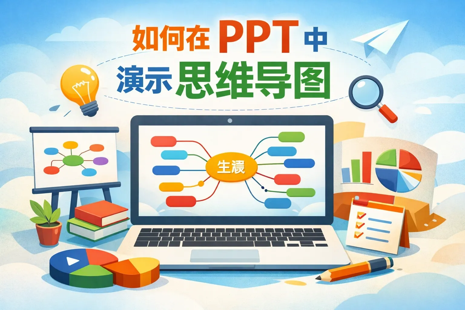 如何在ppt中演示思维导图