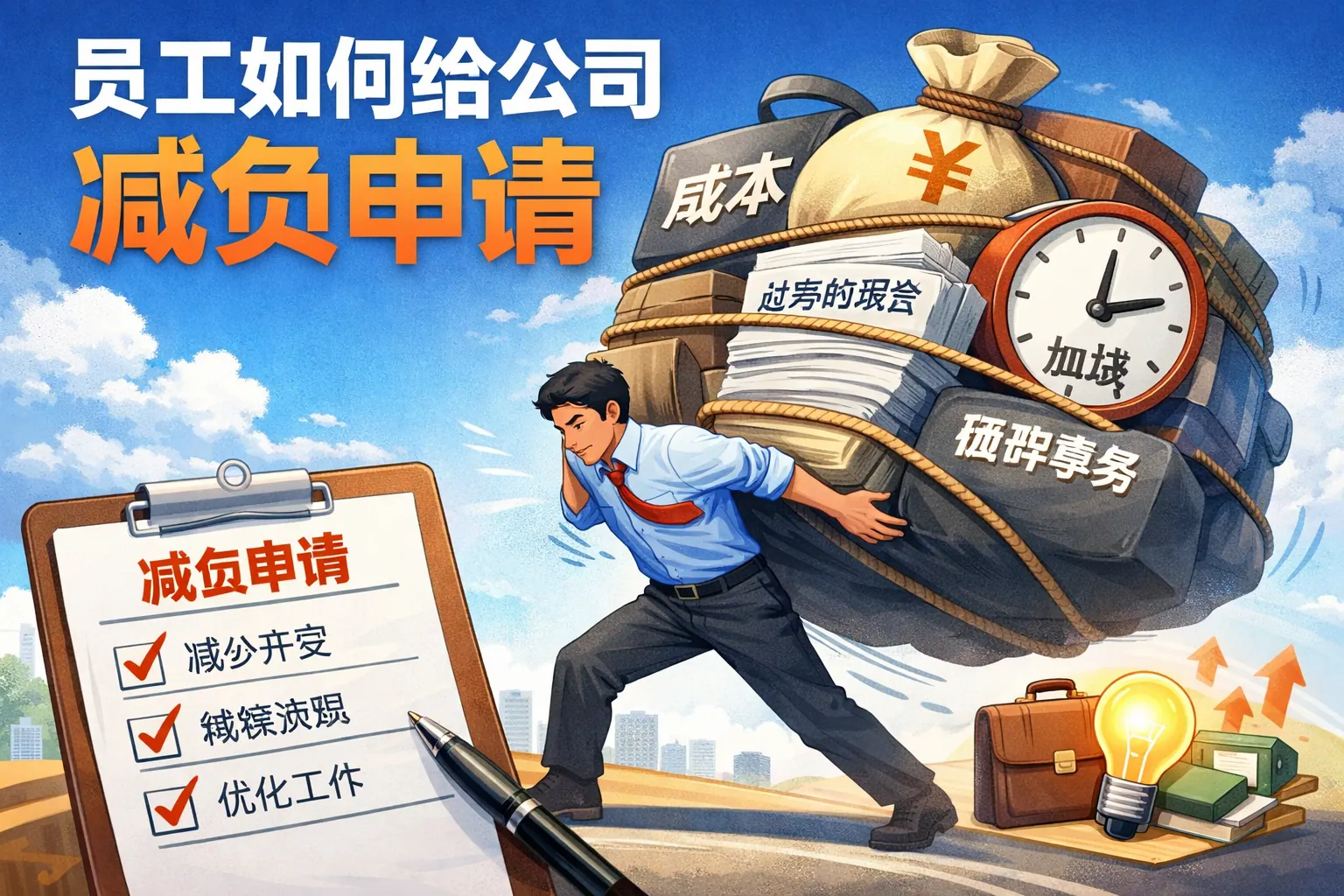 员工如何给公司减负申请