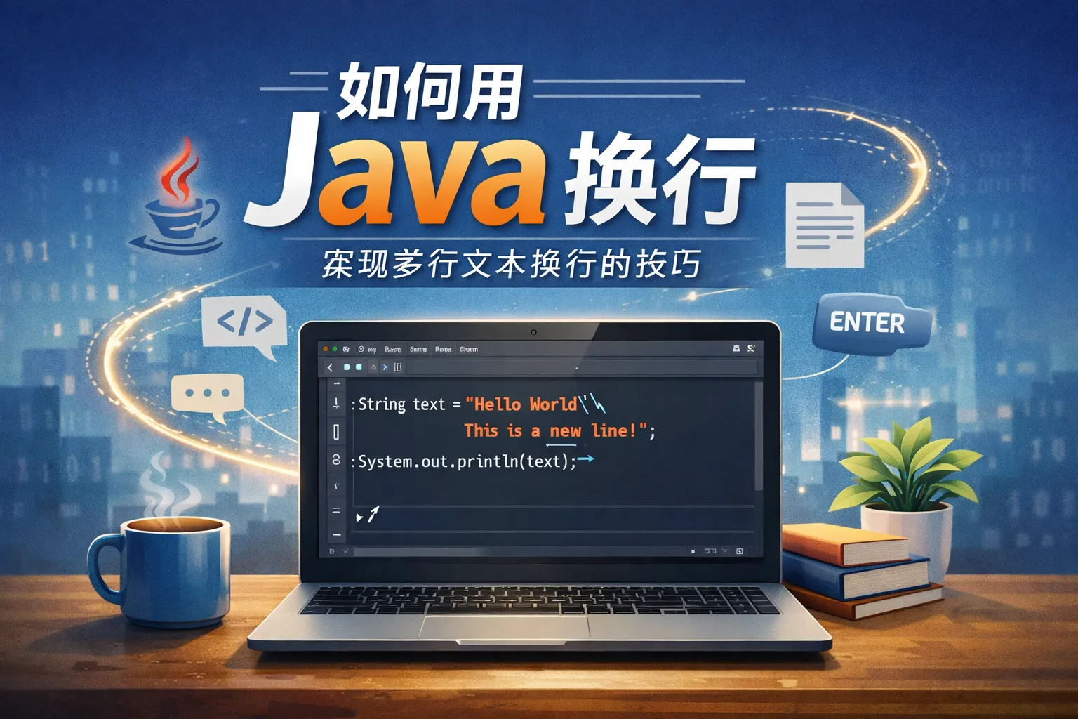 如何用java换行