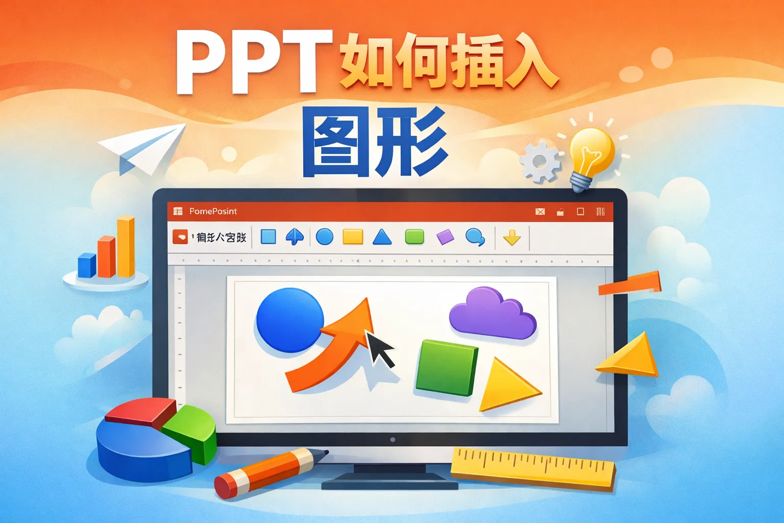 ppt如何插入 图形