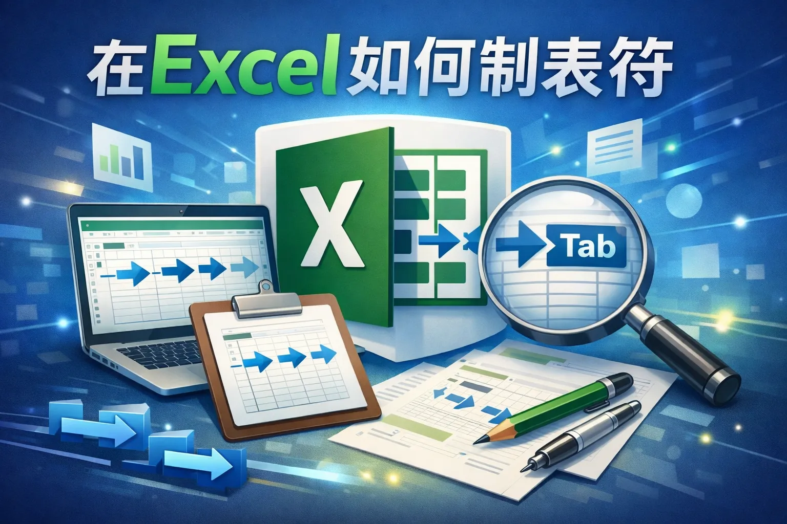 在excel如何制表符