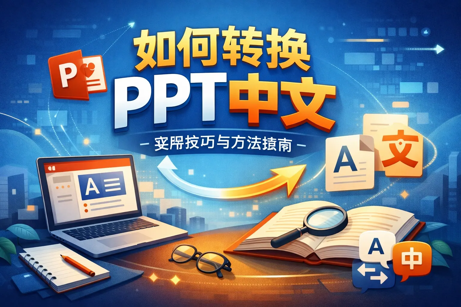 如何转换ppt中文