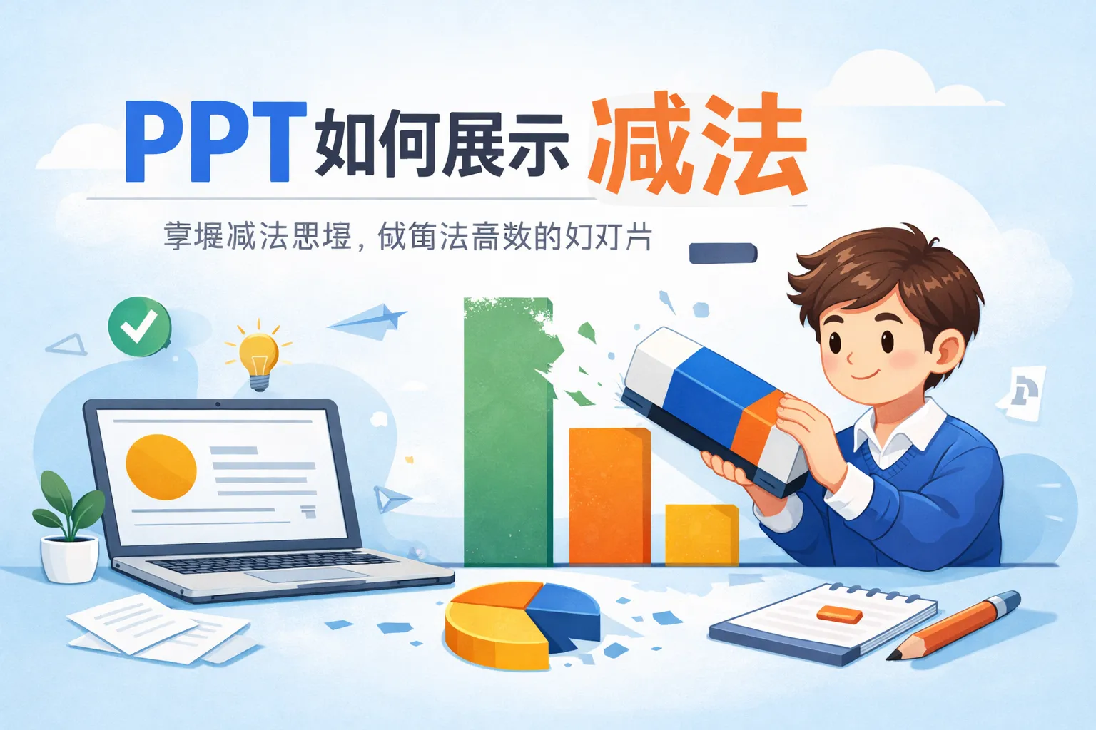 ppt如何展示减法