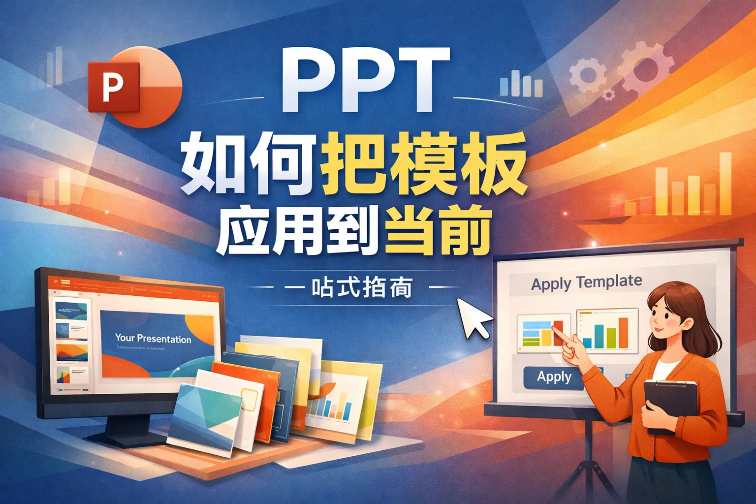 ppt如何把模板应用到当前