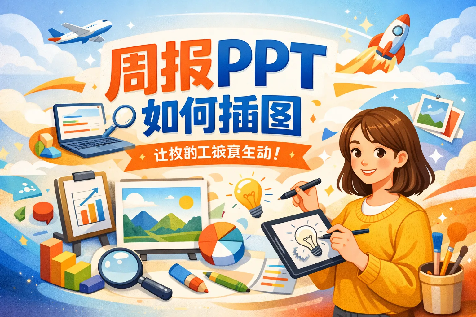 周报ppt如何插图