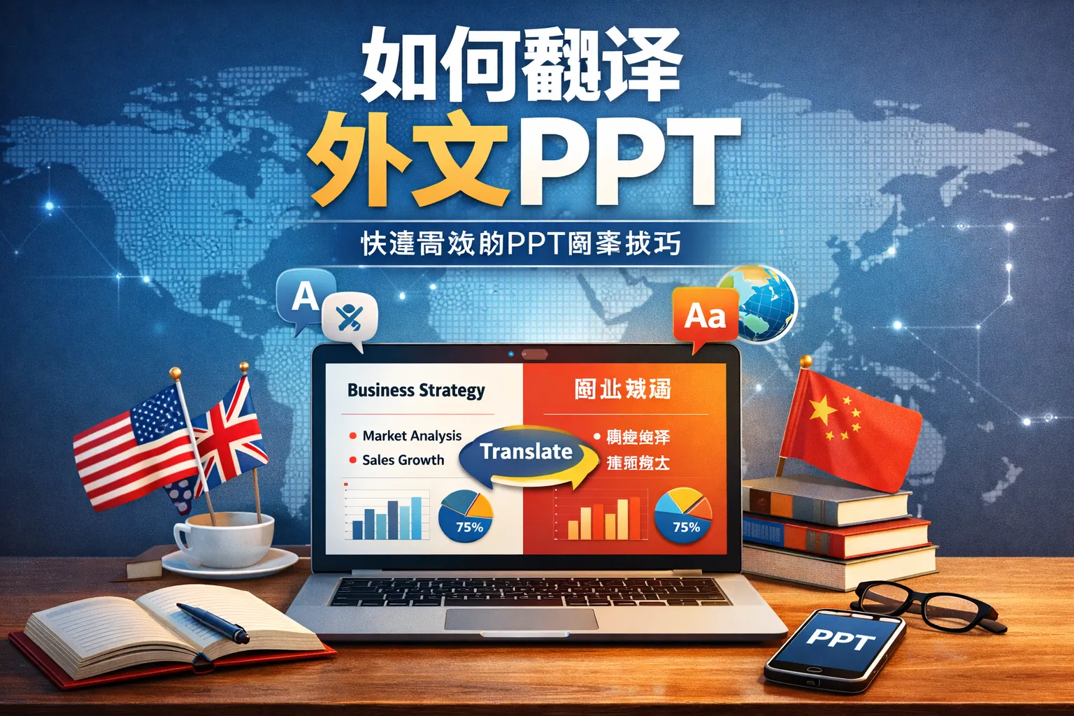 如何翻译外文ppt