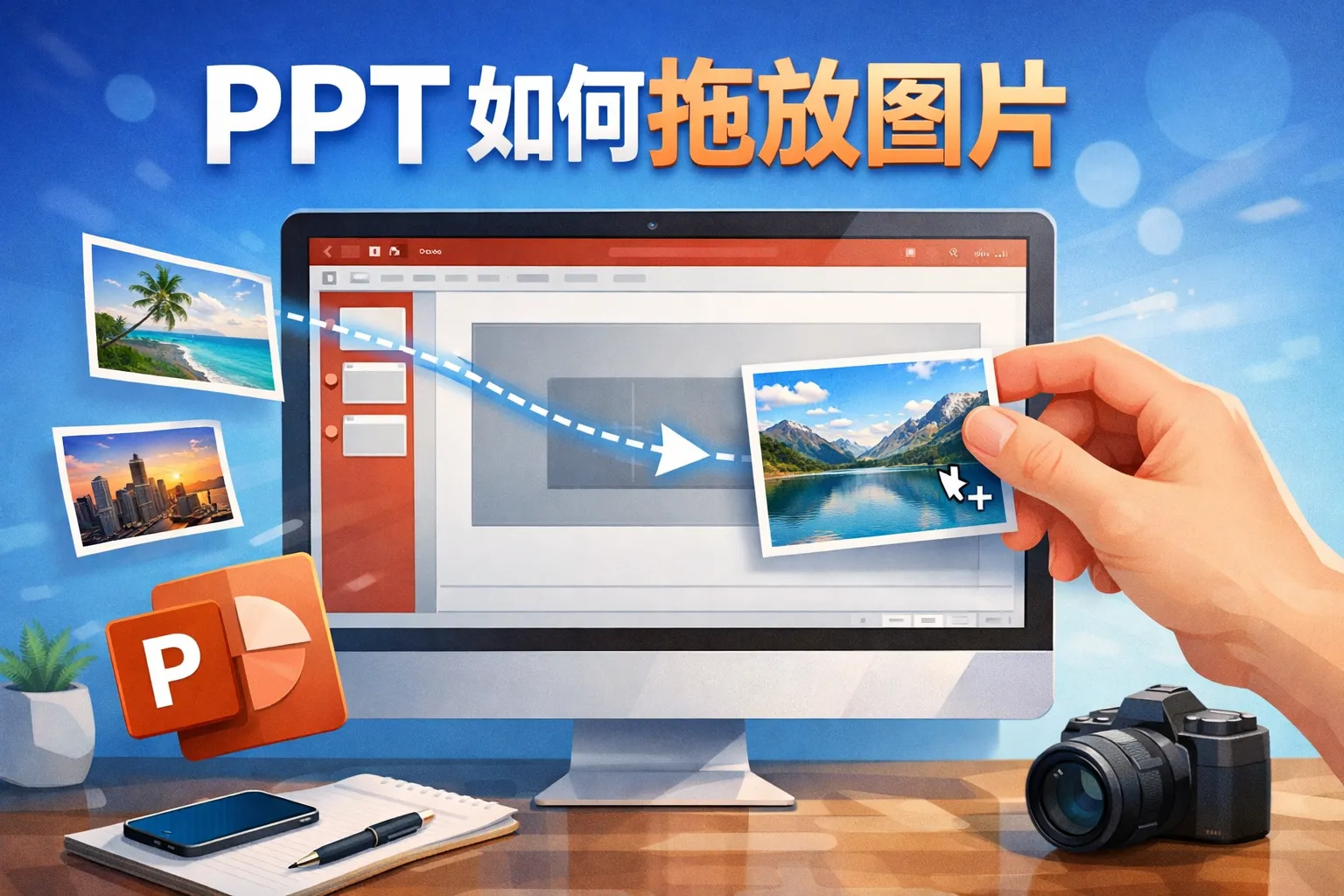 ppt如何拖放图片