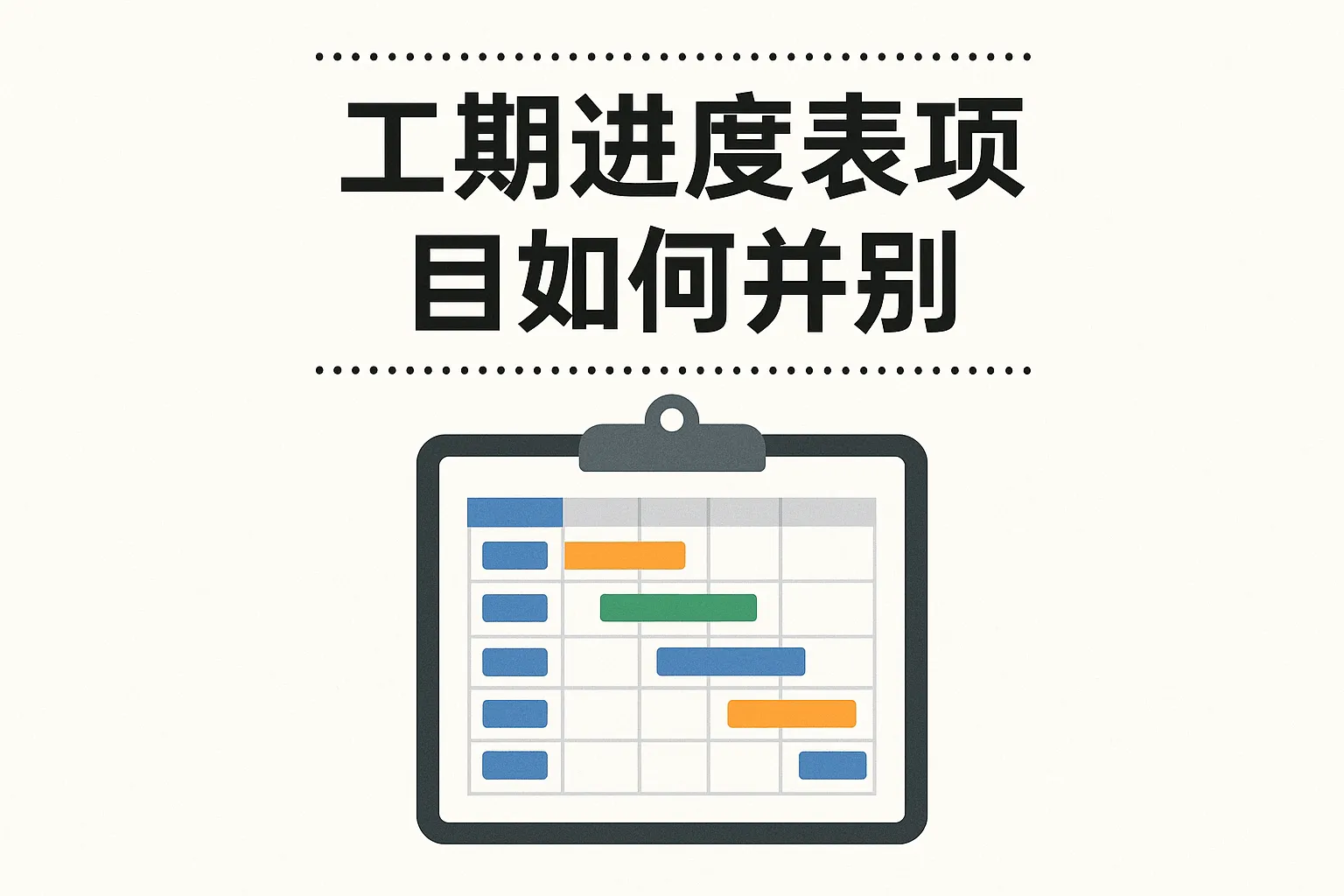 工期进度表项目如何并列