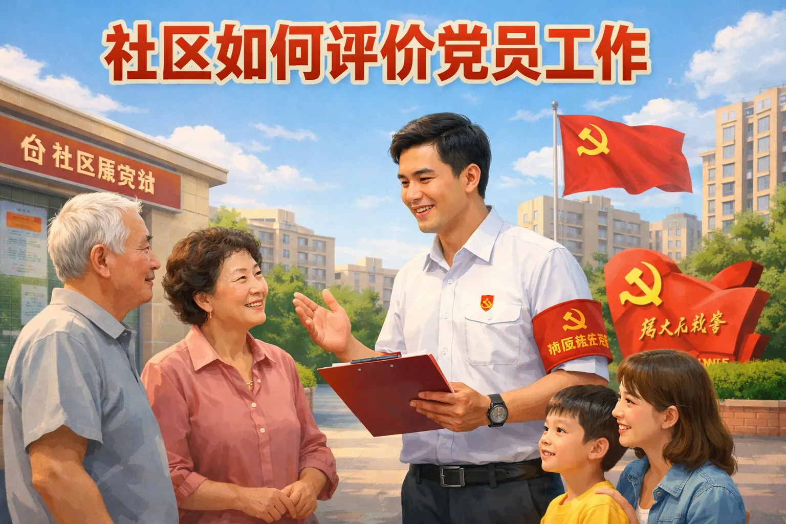 社区如何评价党员工作