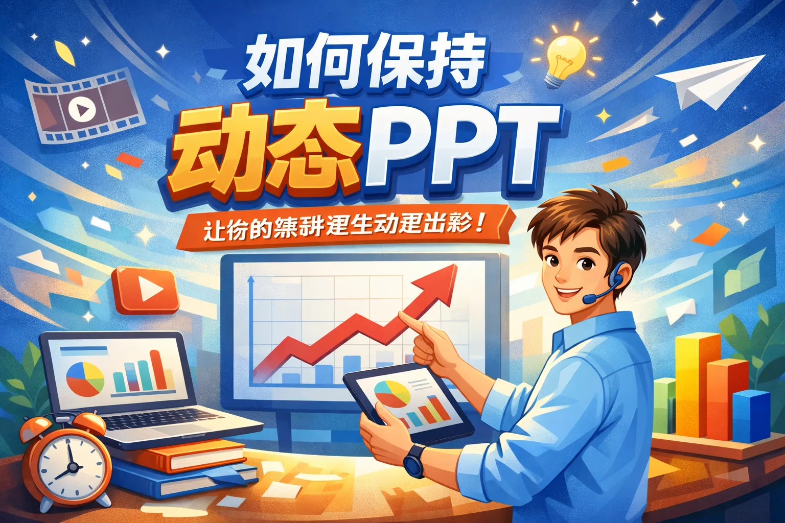 如何保持动态ppt