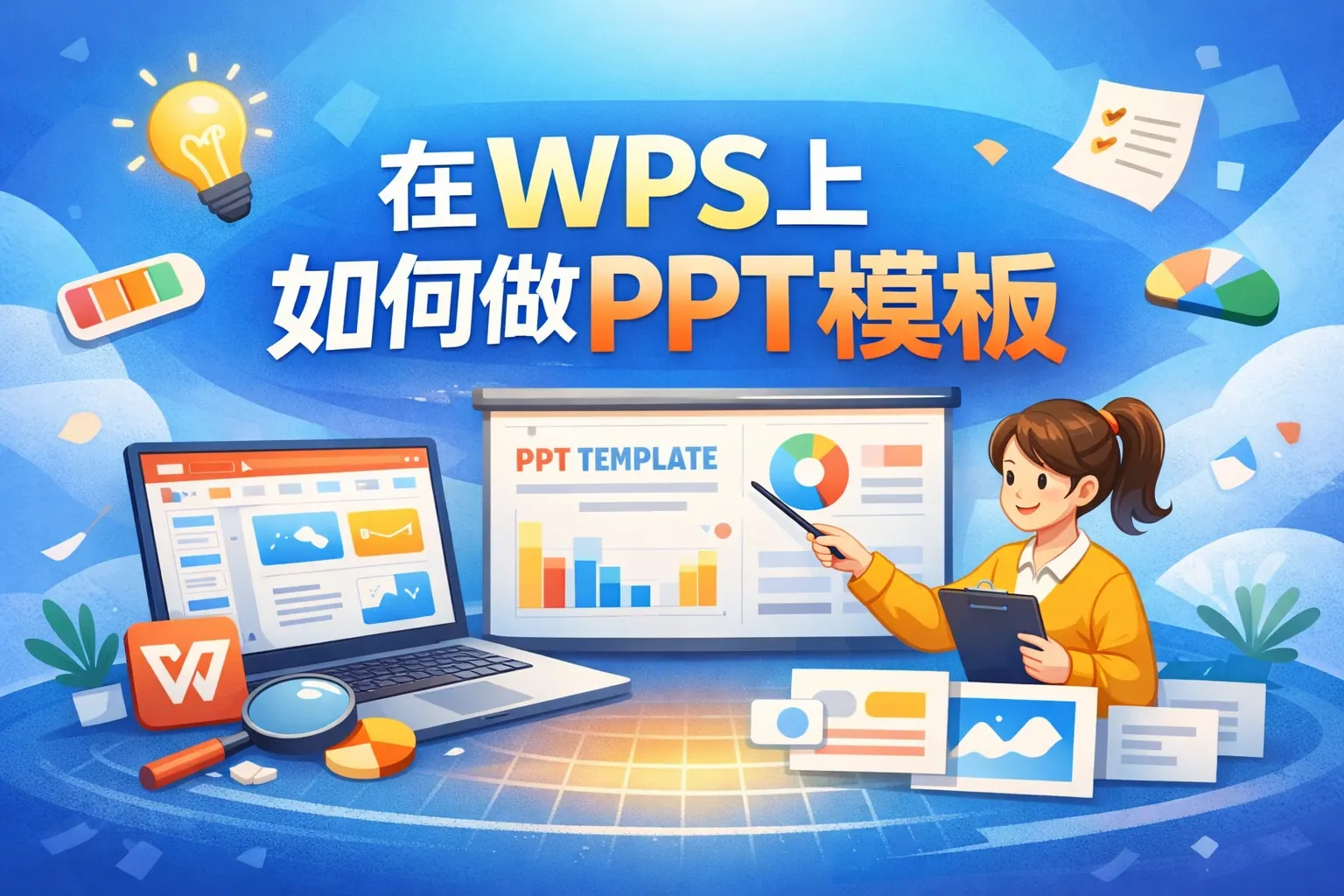 在wps上如何做ppt模板