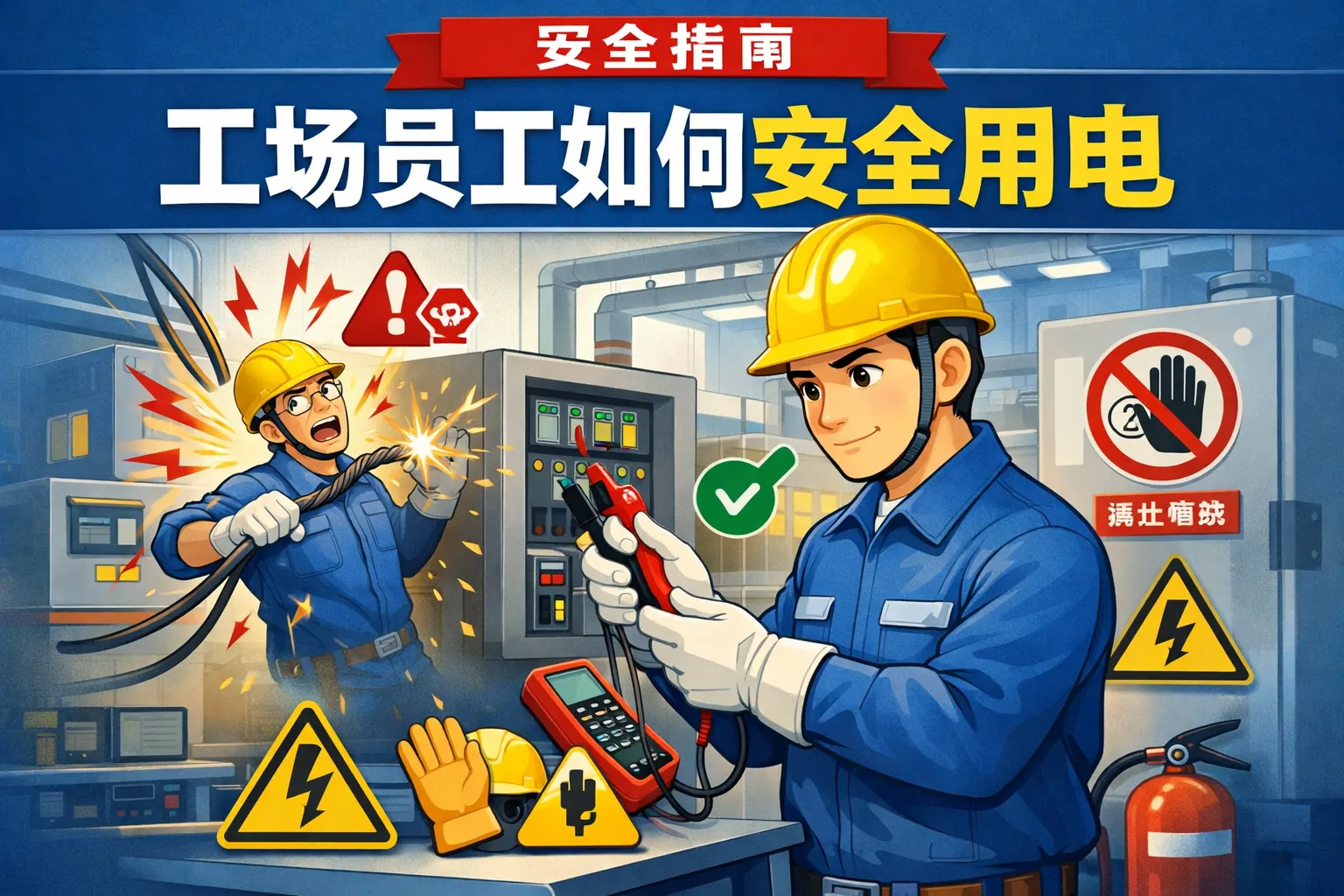 工场员工如何安全用电