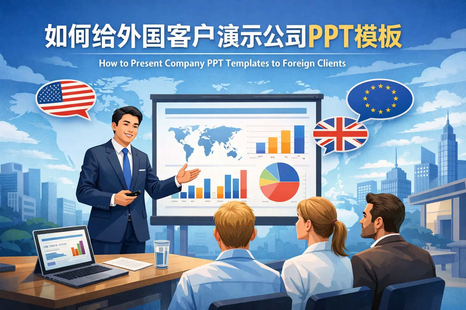 如何给外国客户演示公司ppt模板