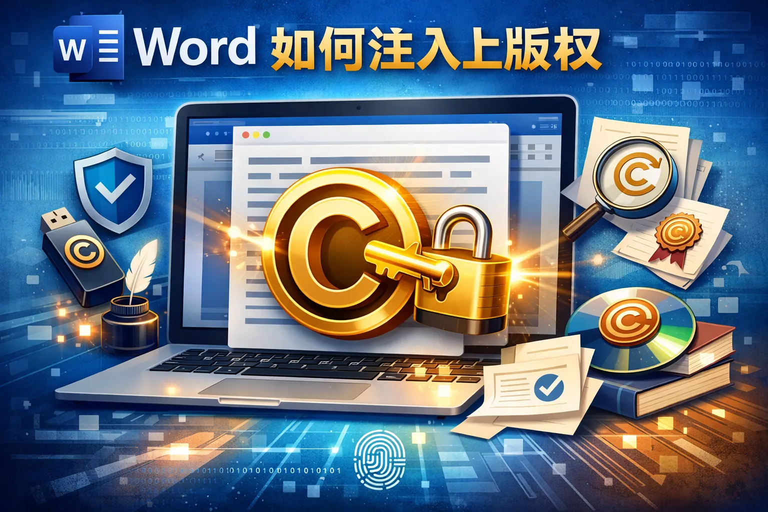 word如何注入版权