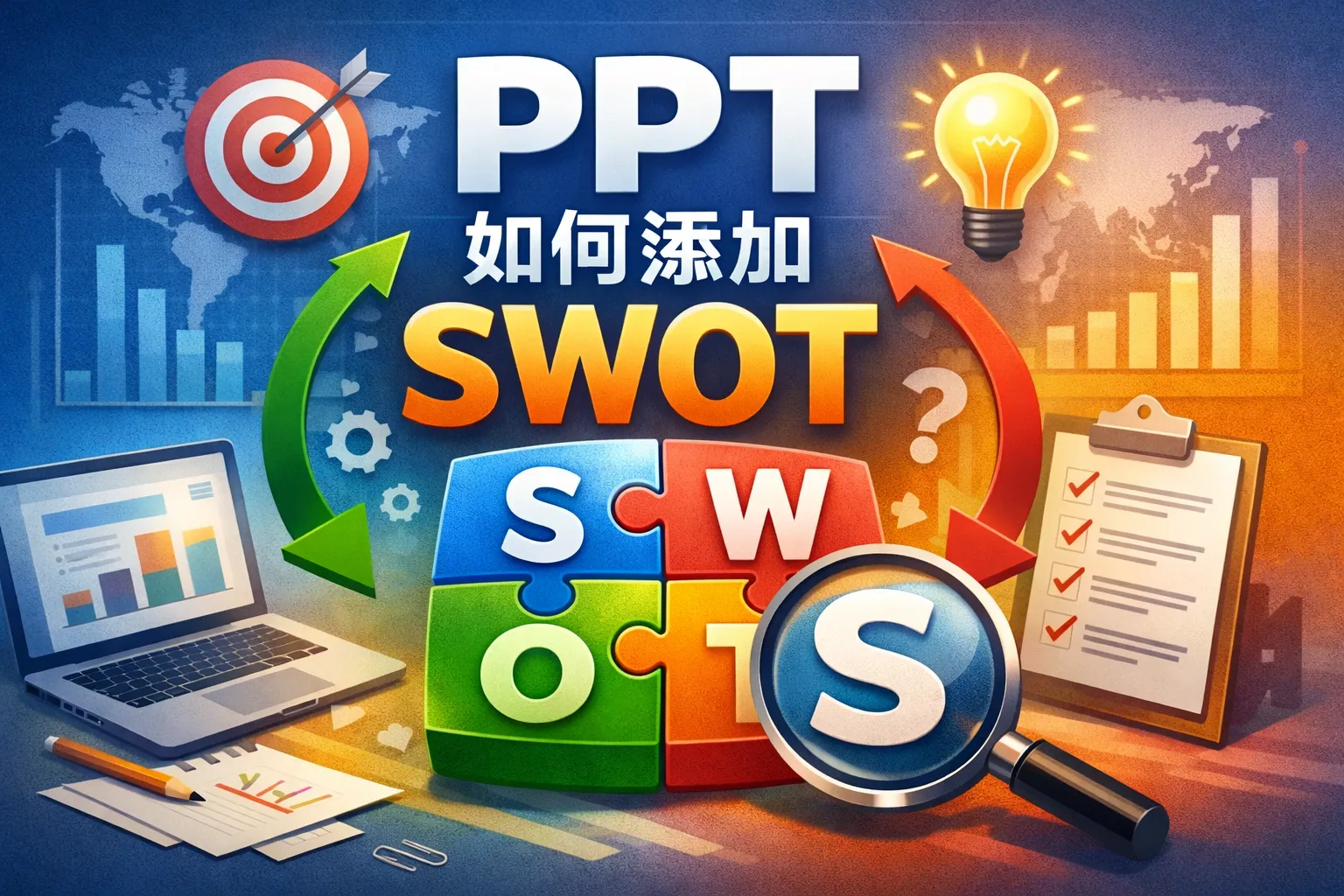 ppt如何添加swot