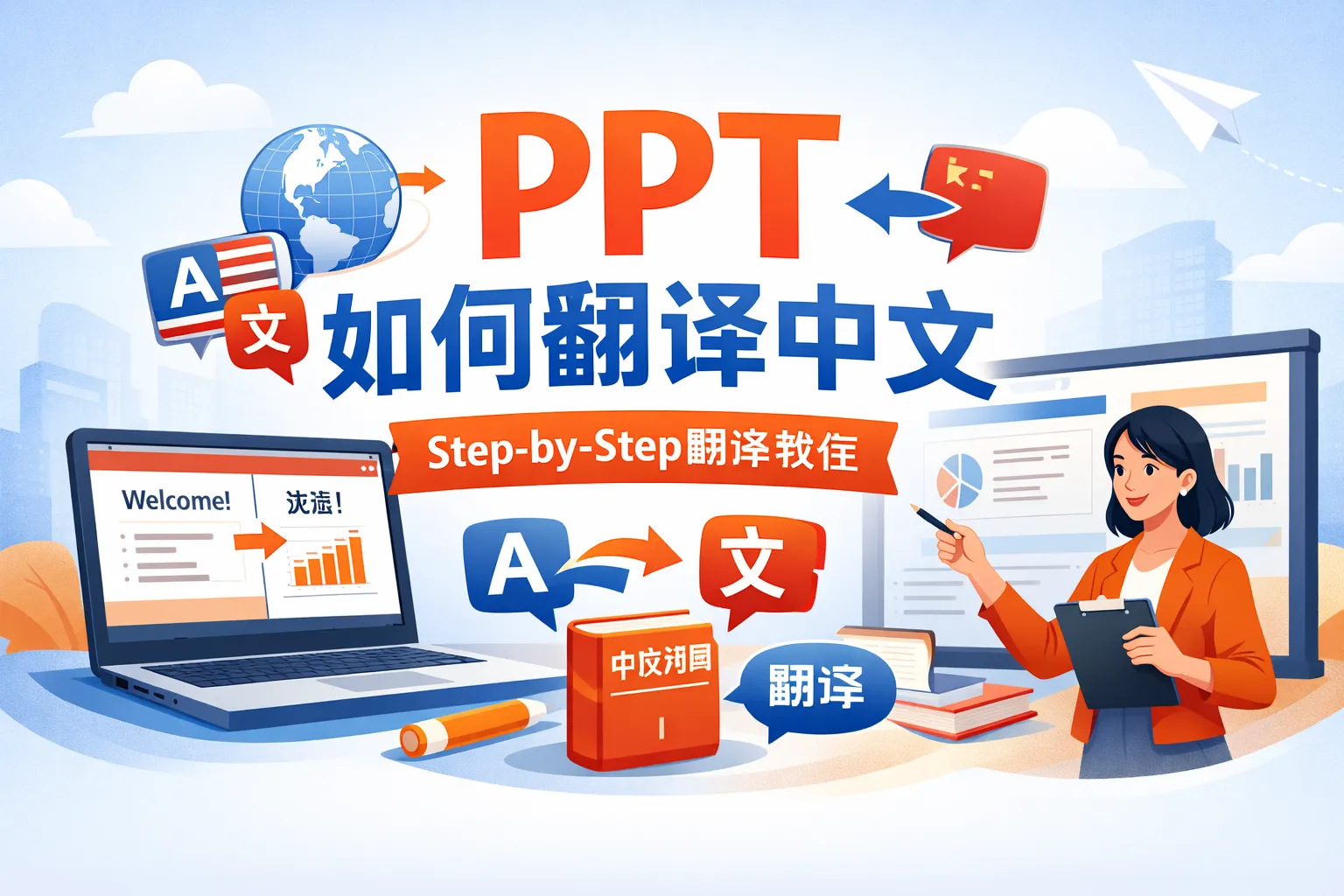 ppt如何翻译中文