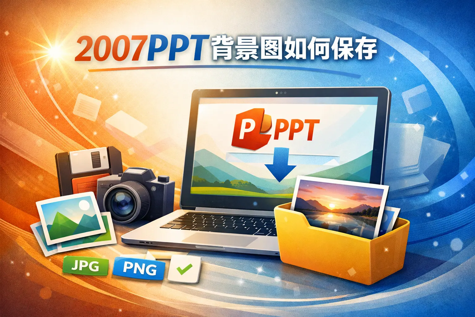 2007ppt背景图如何保存