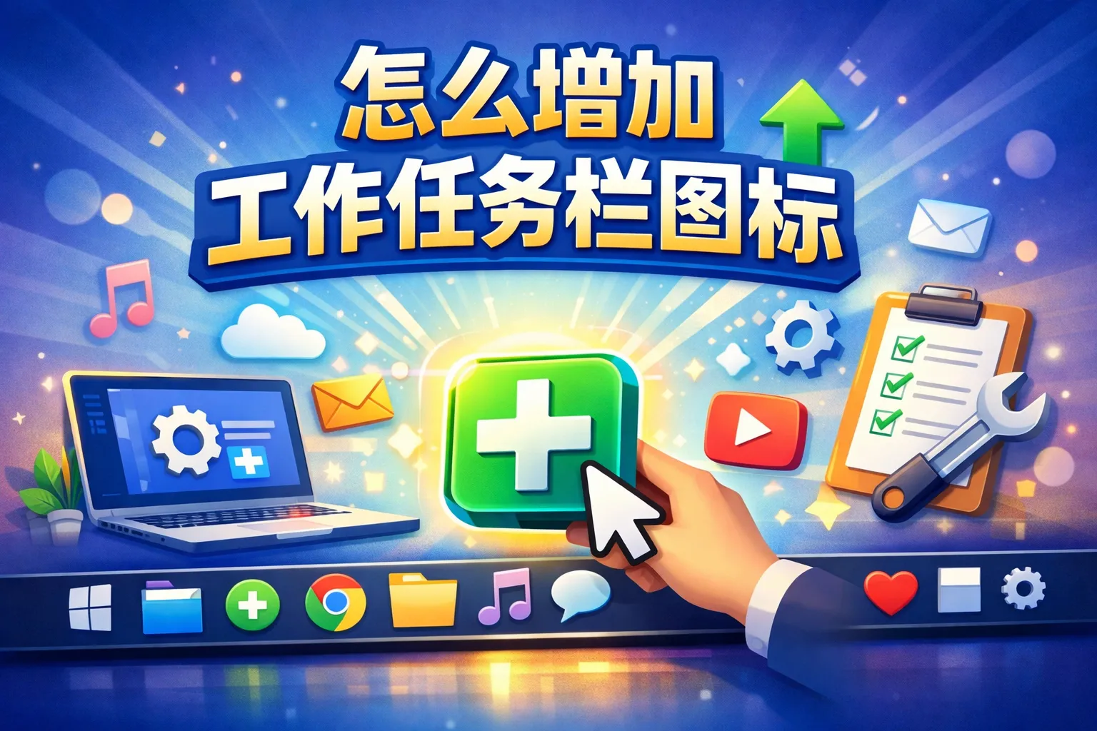 怎么增加工作任务栏图标