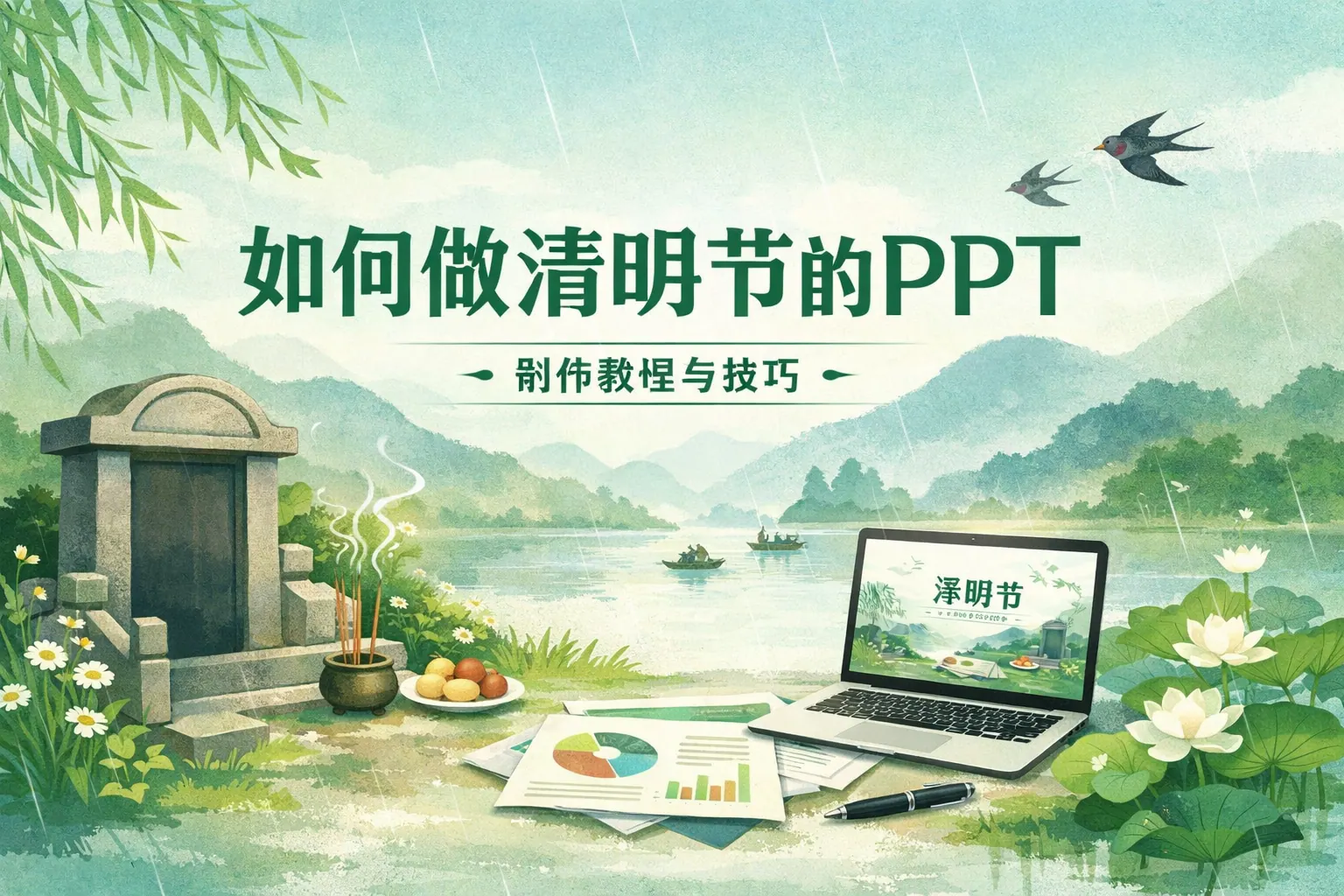 如何做清明节的ppt