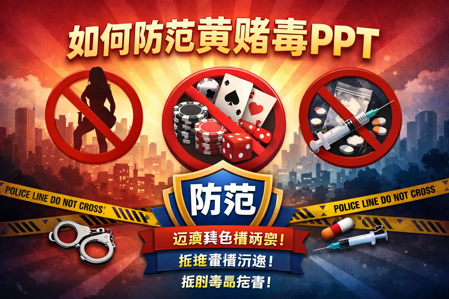如何防范黄赌毒ppt