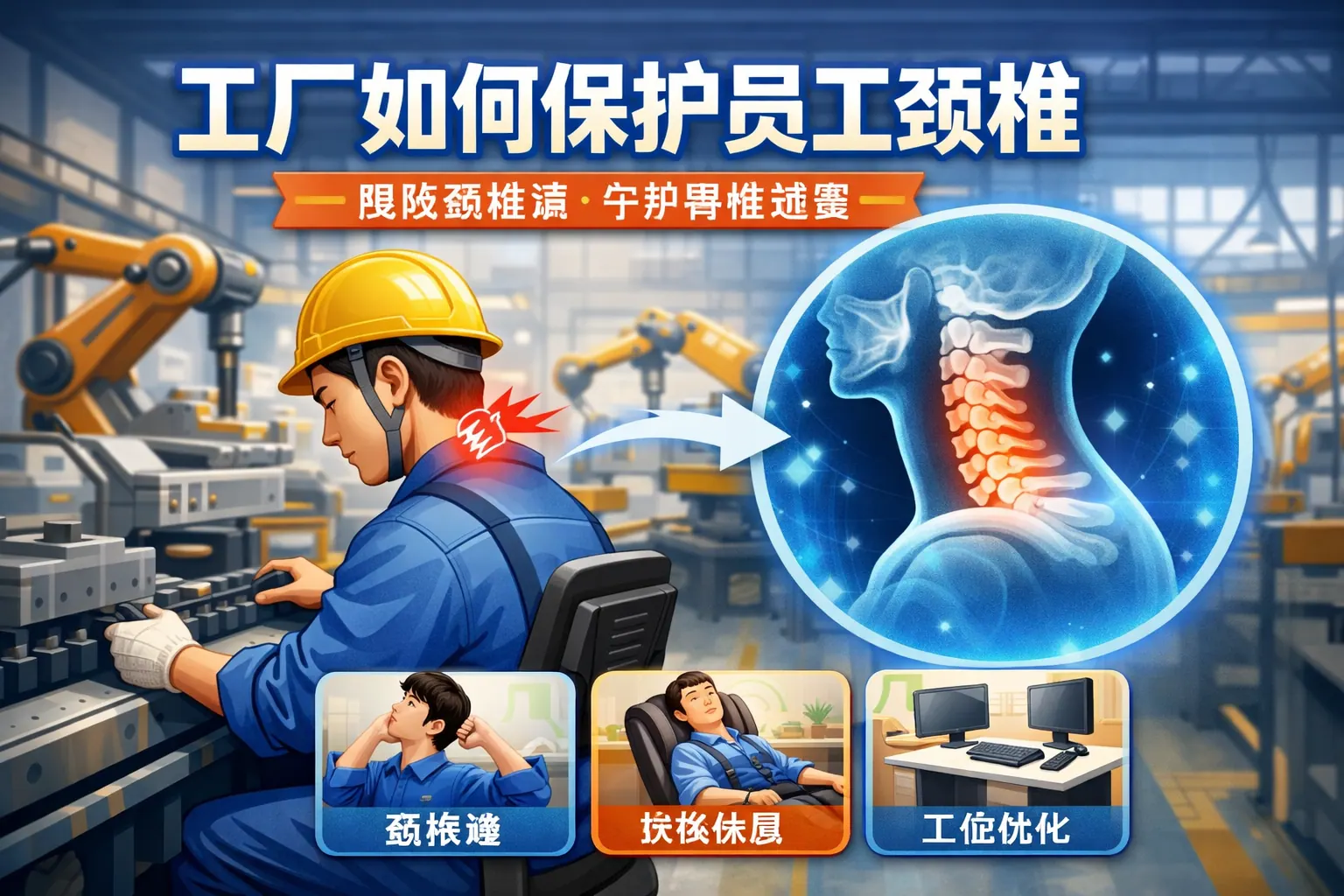 工厂如何保护员工颈椎