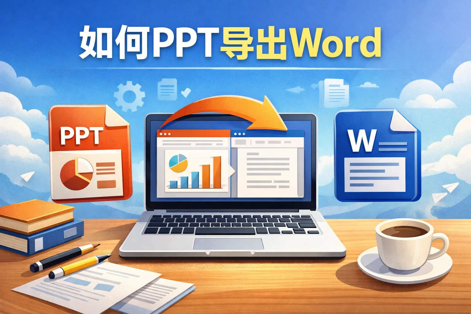 如何ppt导出word
