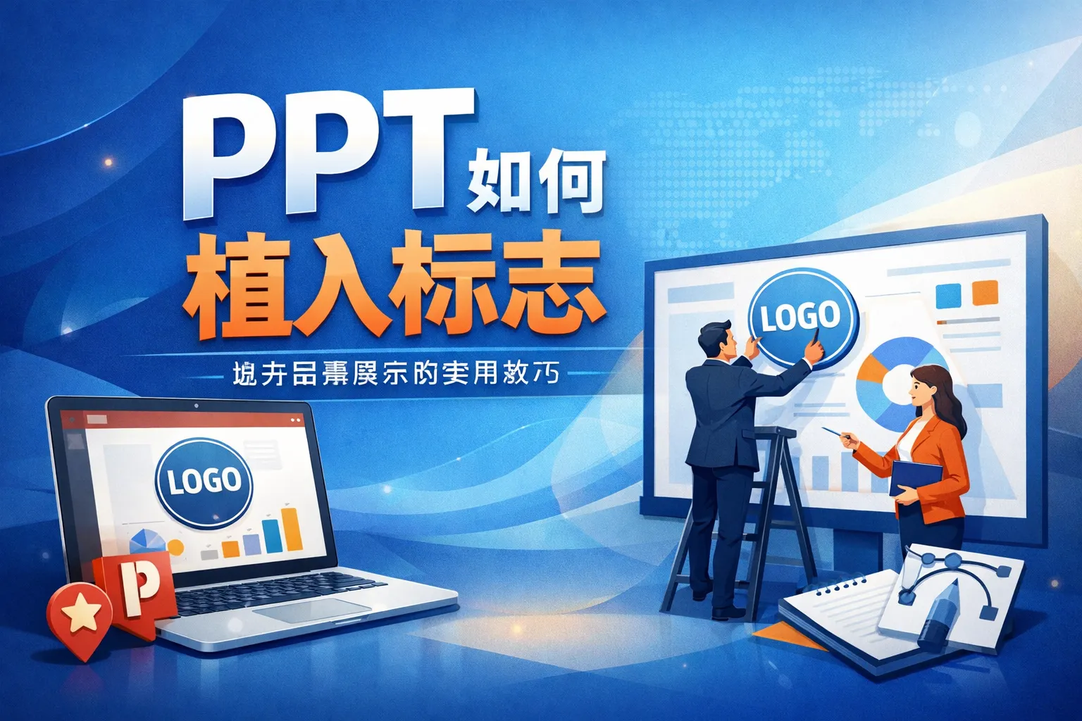 PPT如何植入标志