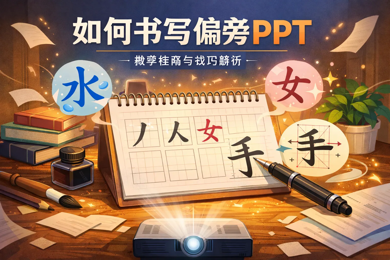 如何书写偏旁ppt