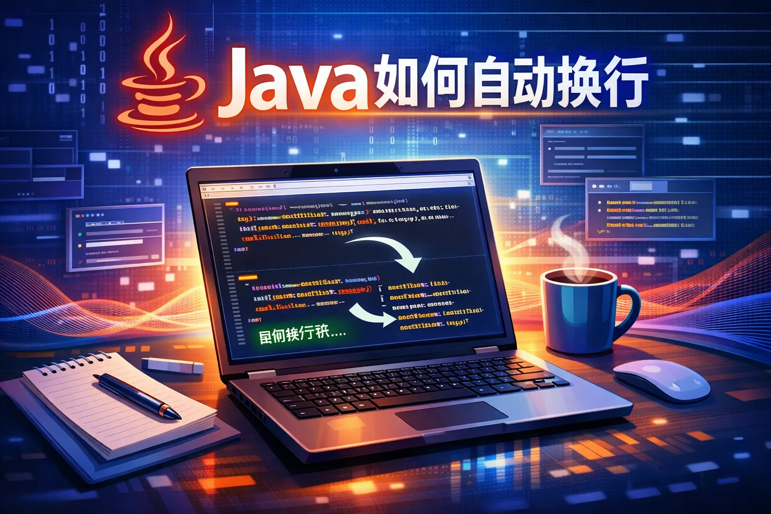 java如何自动换行