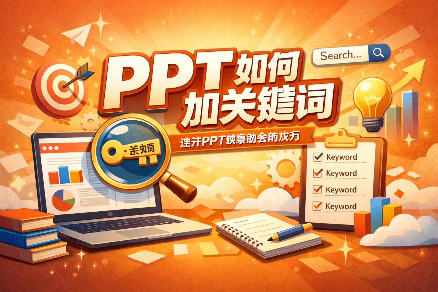 ppt如何加关键词
