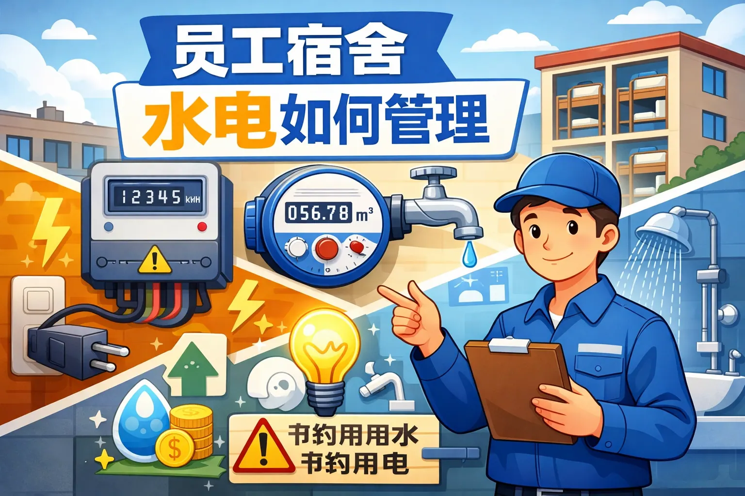 员工宿舍水电如何管理