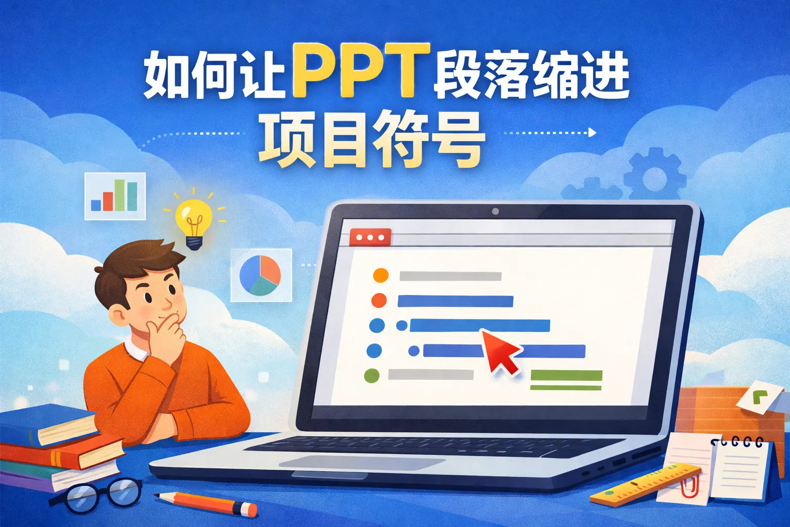 如何让ppt段落缩进项目符号