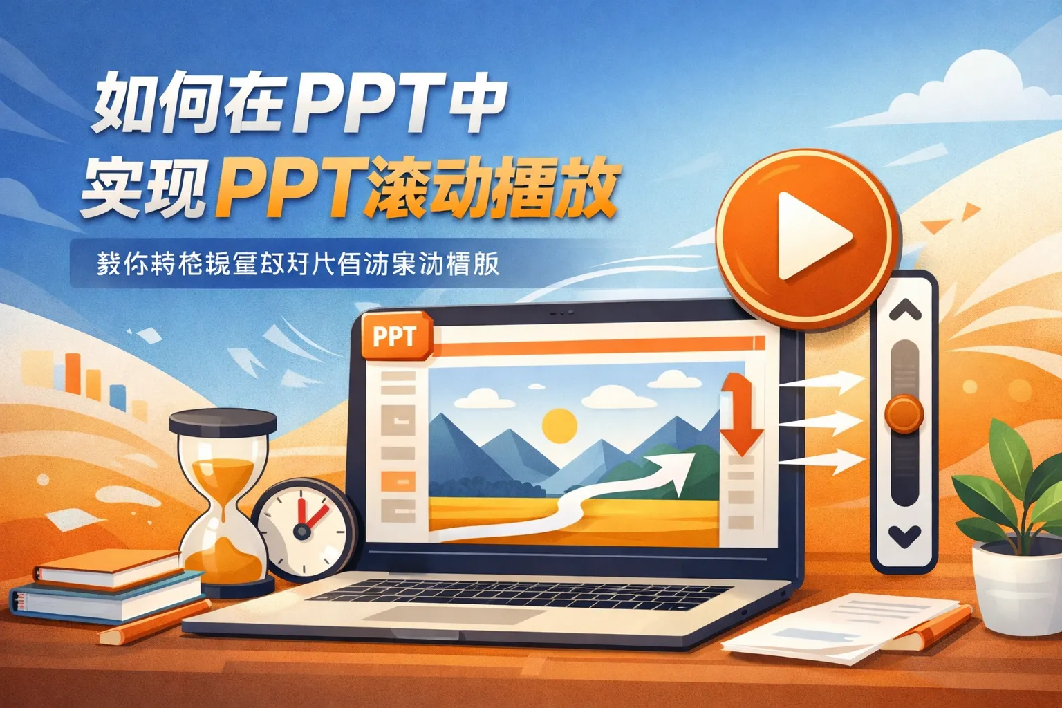 如何在ppt中ppt滚动播放