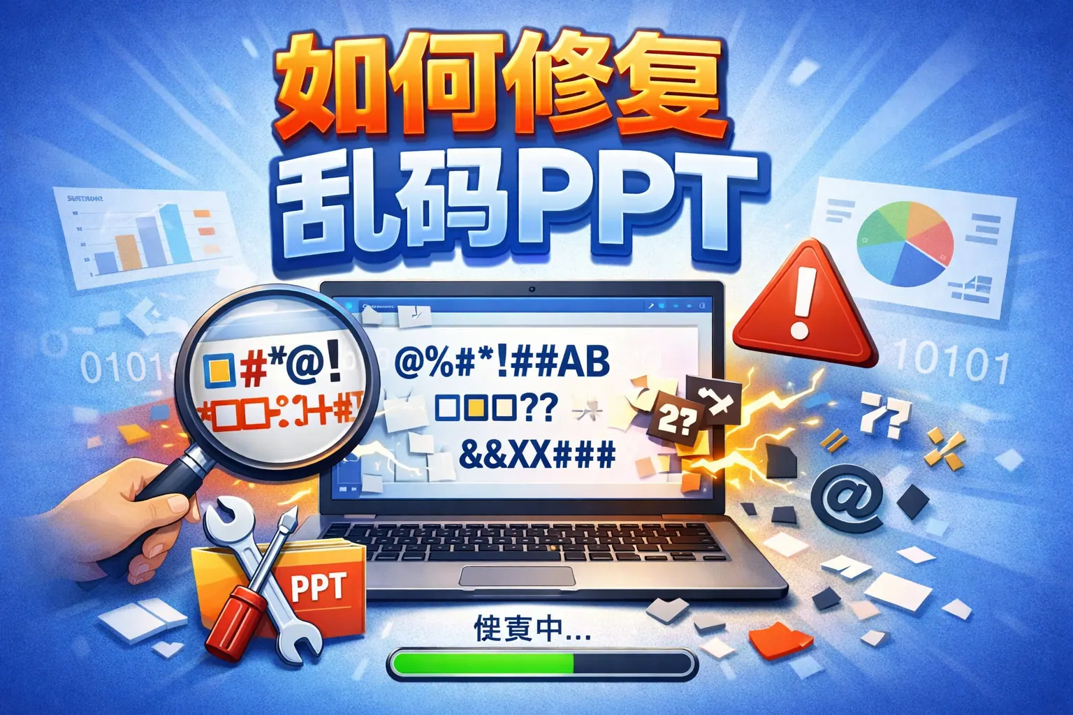 如何修复乱码ppt