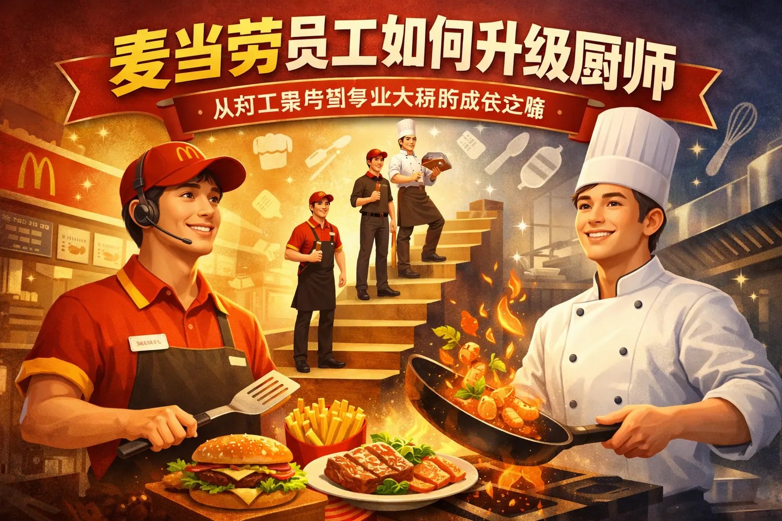 麦当劳员工如何升级厨师