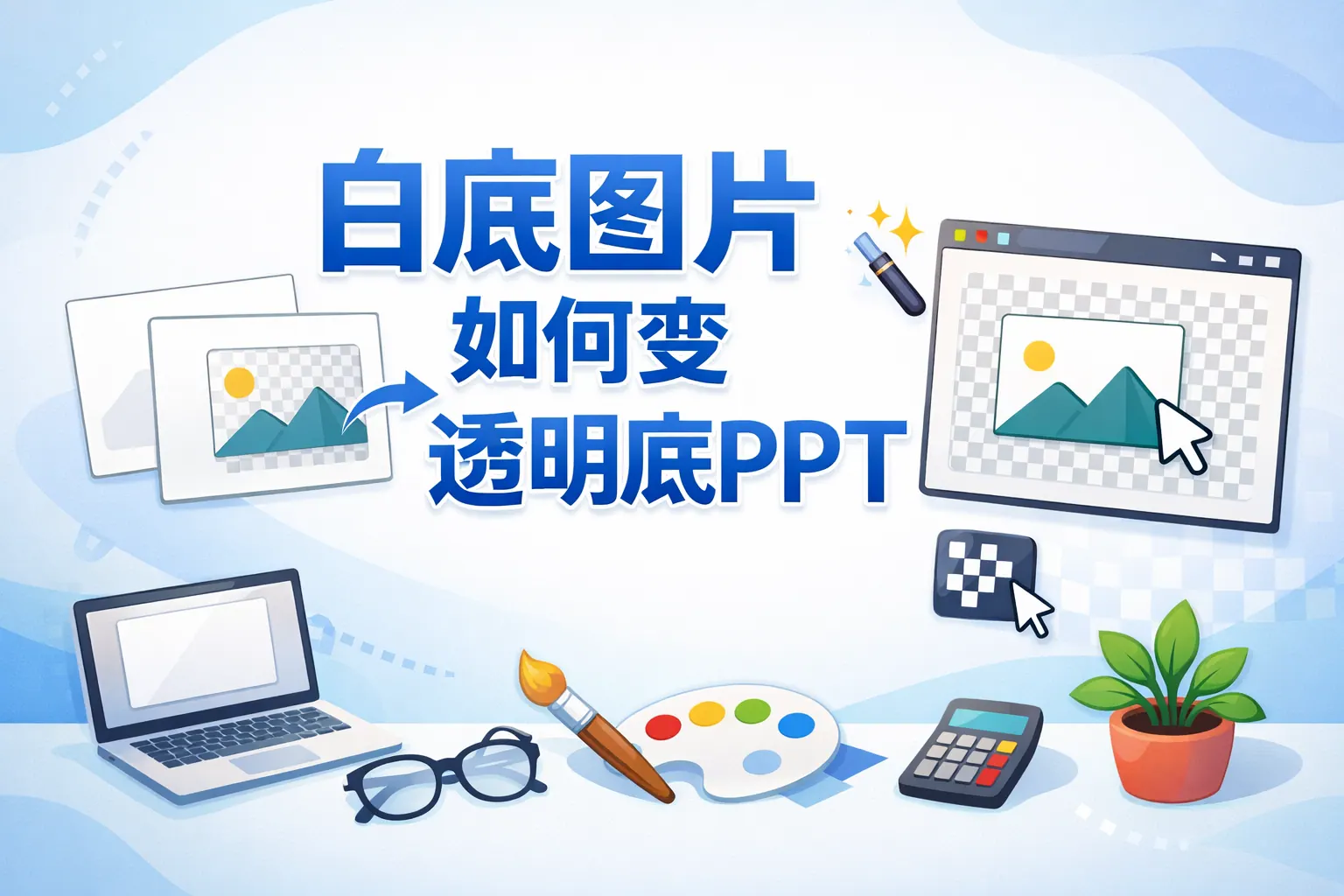 白底图片如何变透明底ppt