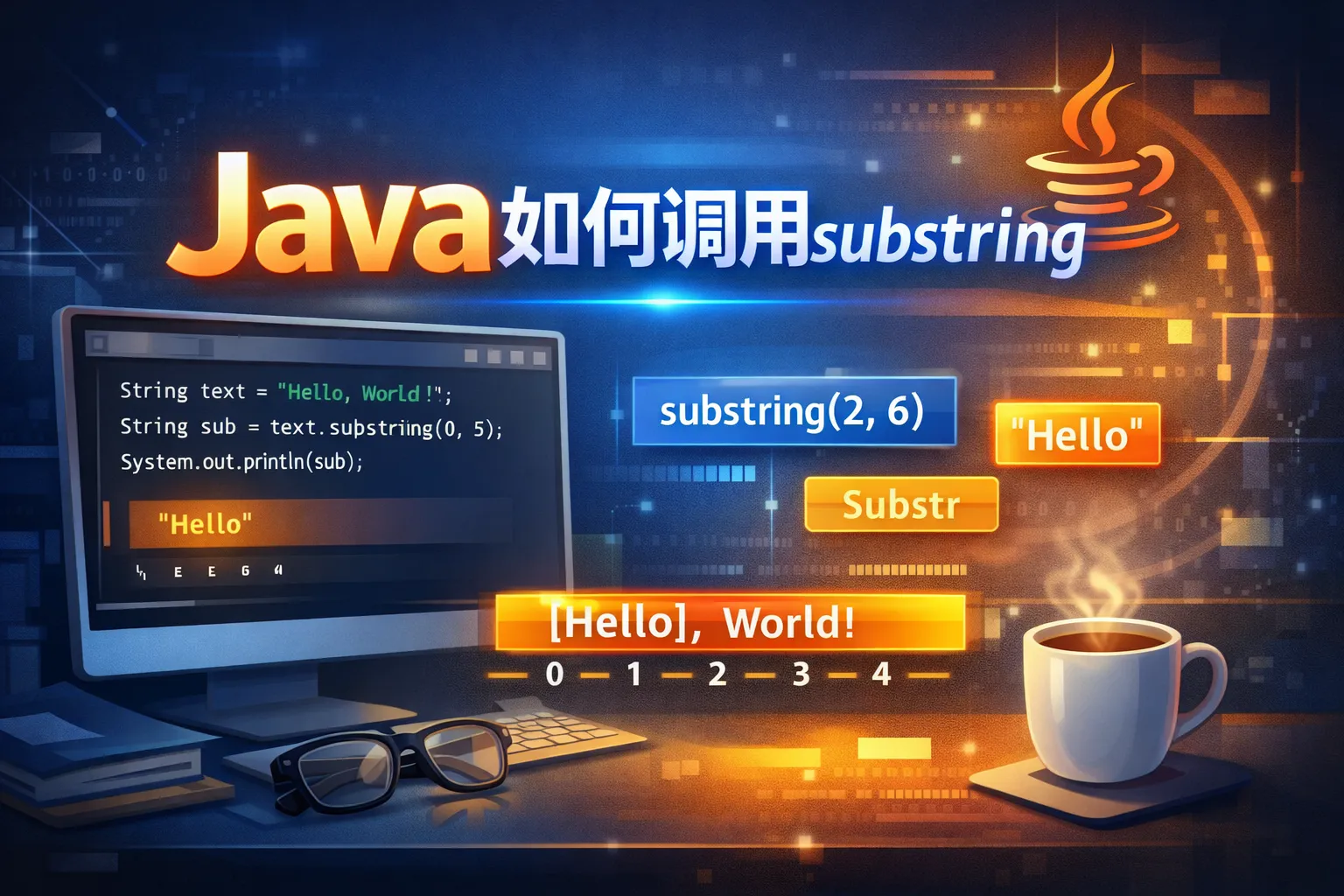 java如何调用substring