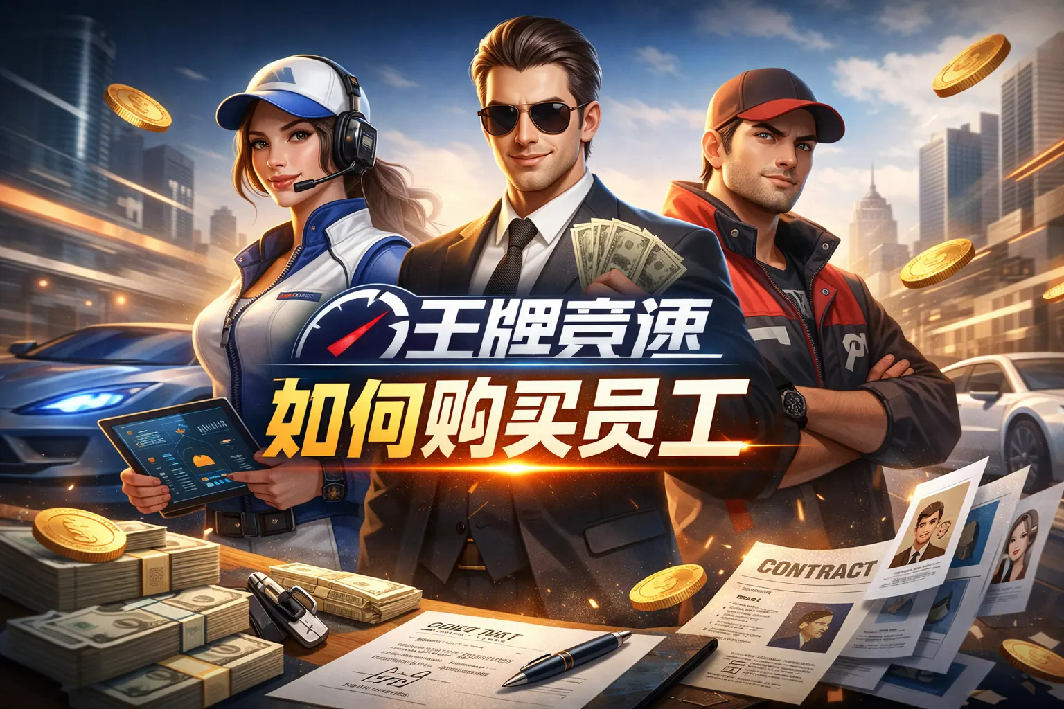 王牌竞速如何购买员工
