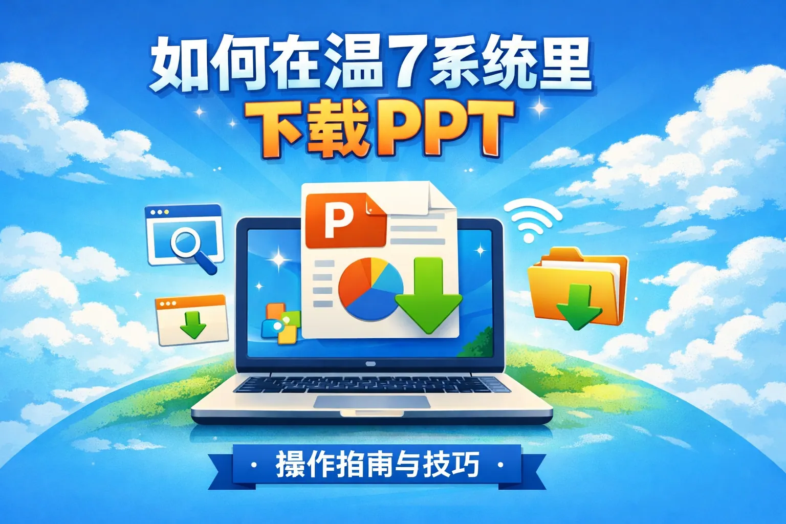 如何在温7系统里下载ppt