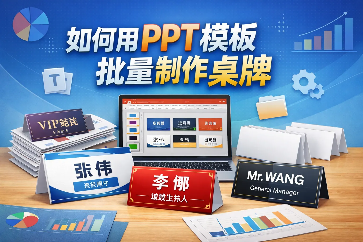 如何用ppt模板批量制作桌牌