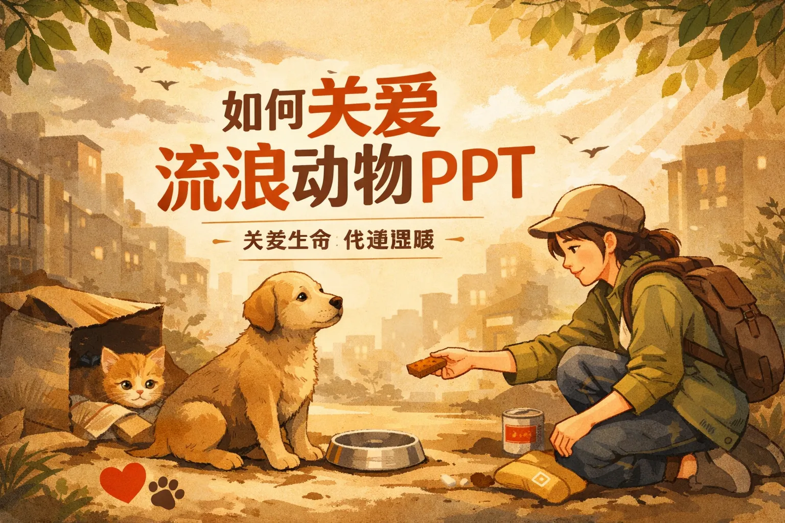 如何流浪动物ppt