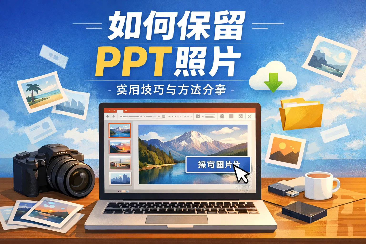 如何保留ppt照片