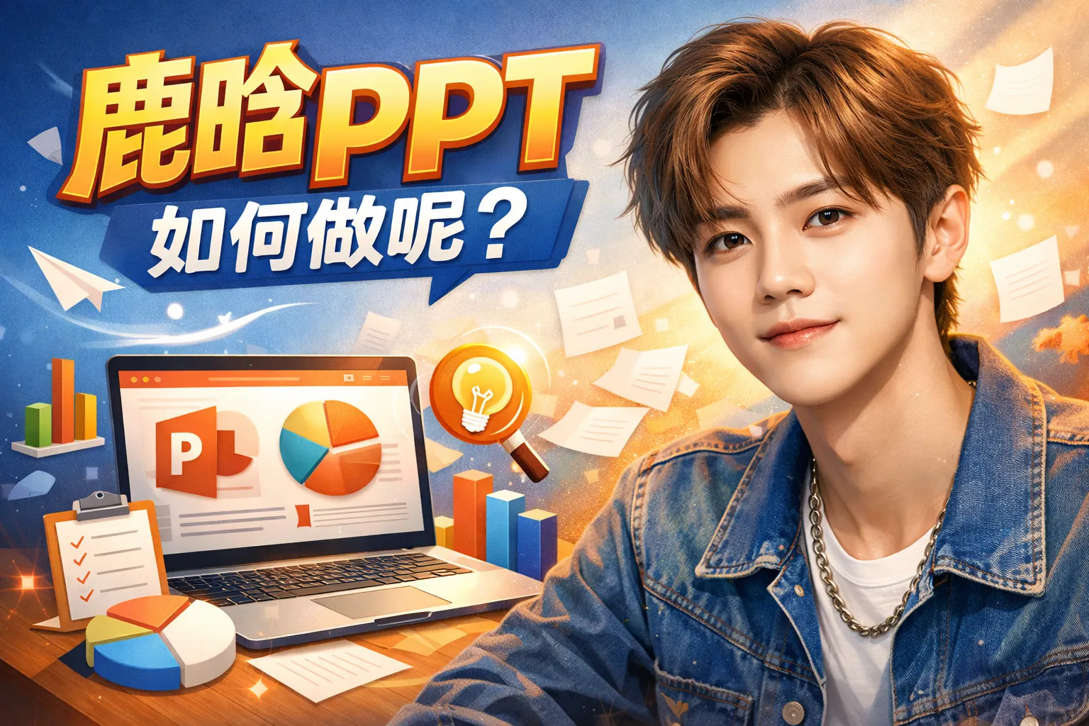 鹿晗ppt如何做呢