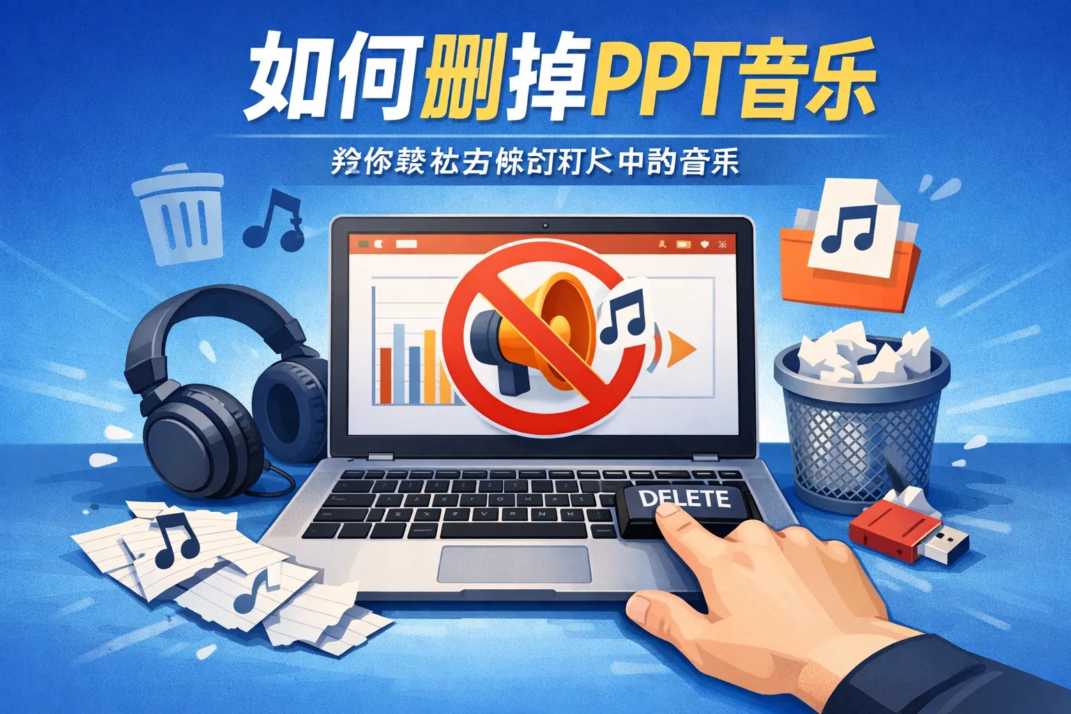 如何删掉ppt音乐