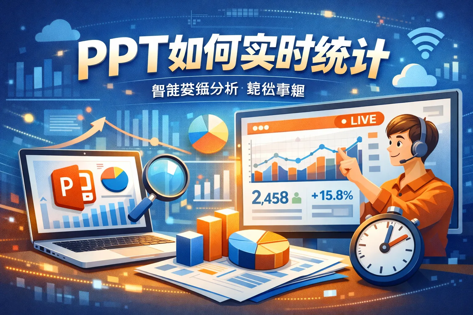 ppt如何实时统计