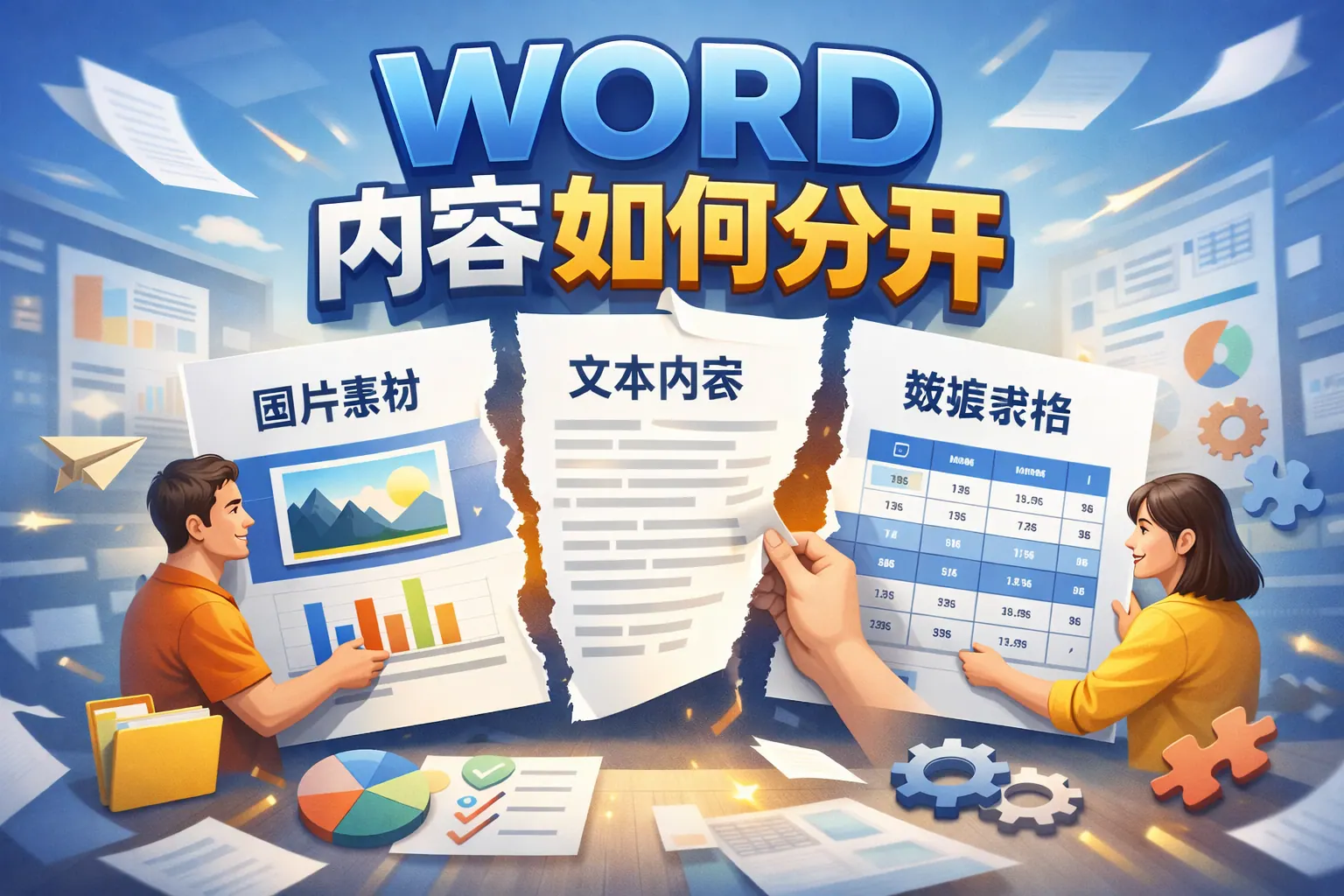word内容如何分开