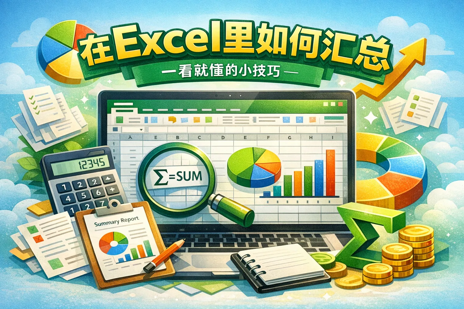 在excel里如何汇总