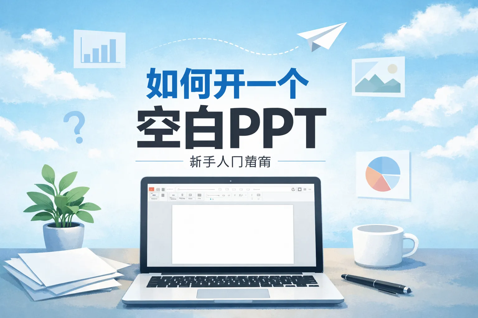 如何开一个空白PPT