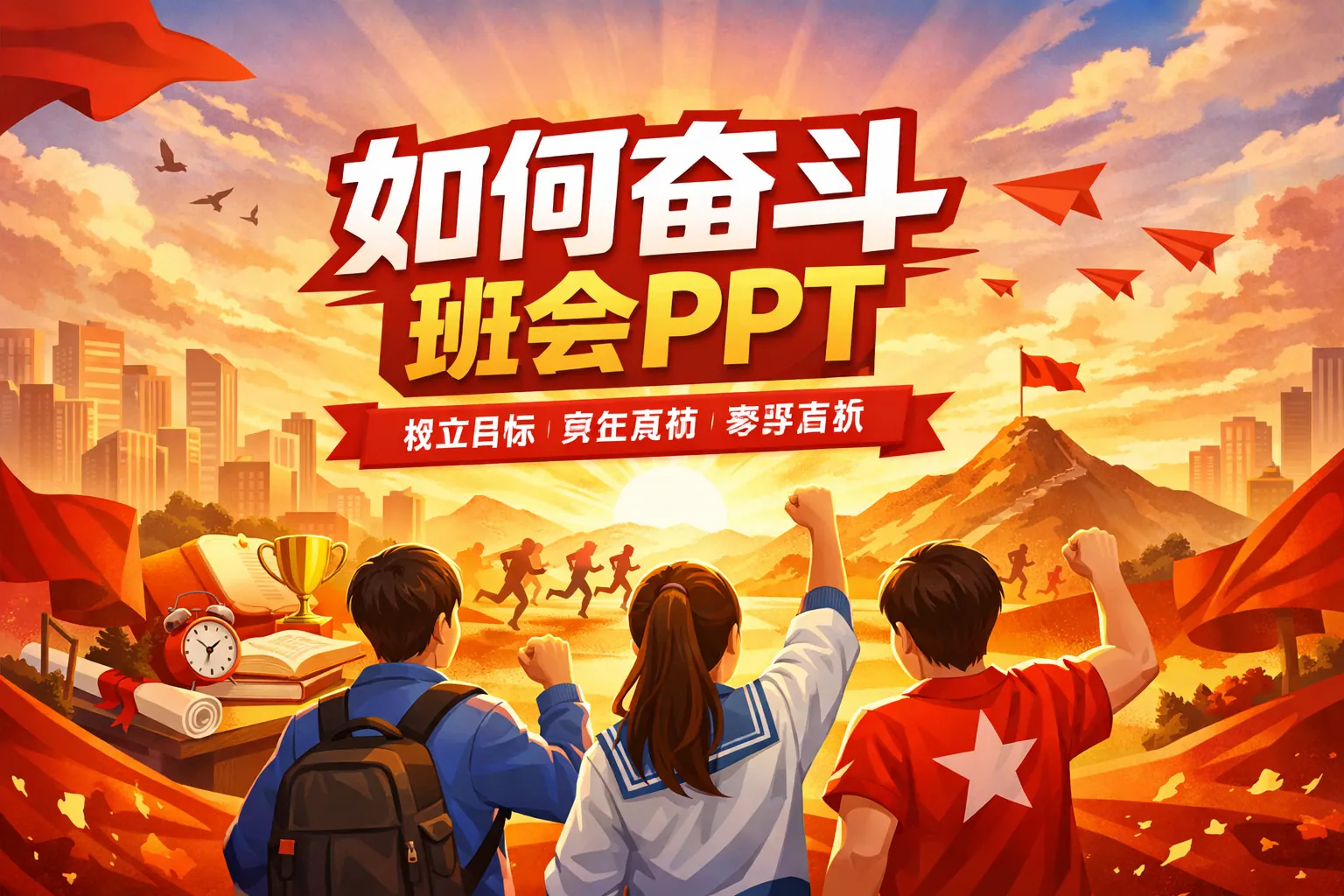 如何奋斗班会ppt