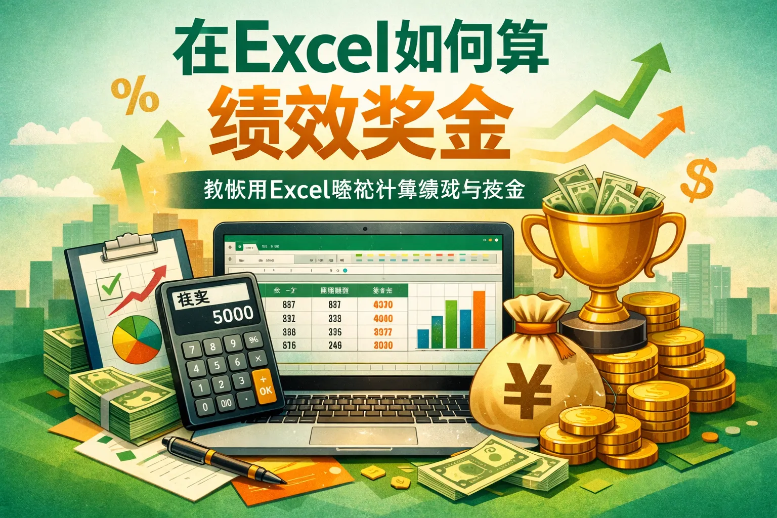 在EXcel如何算绩效奖金